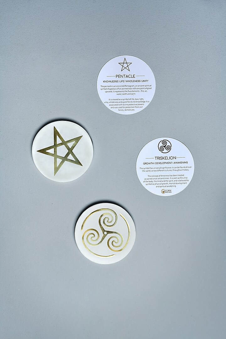 White Regenaration Marble Coasters (Set of 2) by Cosy Dwellings at Pernia's Pop Up Shop