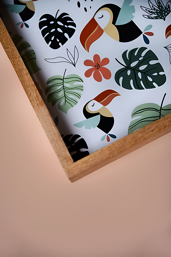 Multi-Coloured Mediterranean Wooden Serving Tray by Cosy Dwellings at Pernia's Pop Up Shop