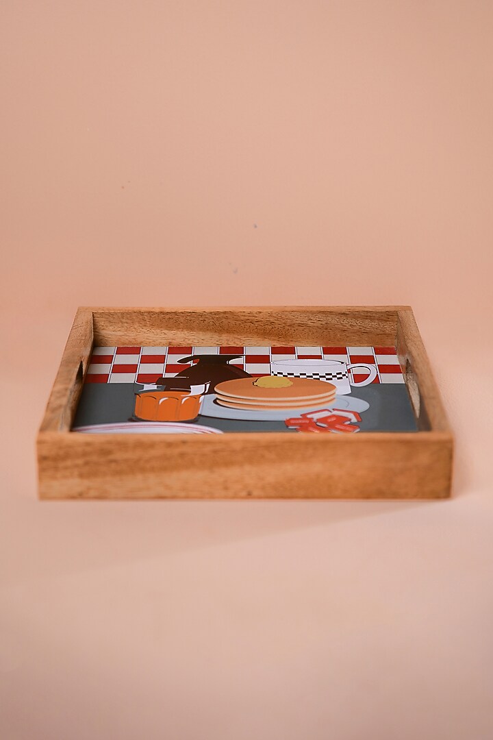 Multi-Coloured Bon-Appetit Wooden Serving Tray by Cosy Dwellings at Pernia's Pop Up Shop