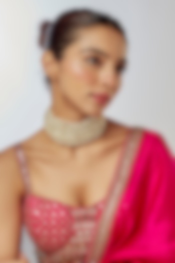 Gold Finish Faux Pearl Choker Necklace by Tad Accessories at Pernia's Pop Up Shop