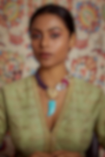 Gold Finish Freshwater Pearl Necklace by Tad Accessories at Pernia's Pop Up Shop