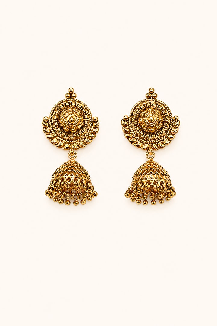 Gold Finish Temple Necklace Set by Tad Accessories at Pernia's Pop Up Shop