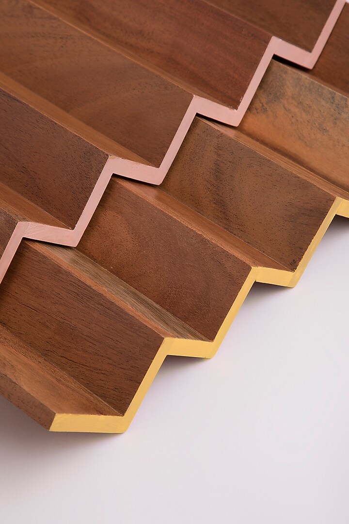 Acacia Wood Zig Zag Tray (Set of 2) by Tessera at Pernia's Pop Up Shop