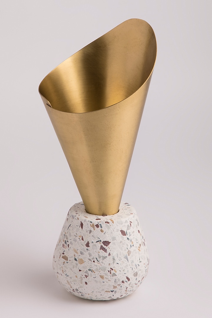 Brass Cone & Stand (Set of 2) by Tessera at Pernia's Pop Up Shop