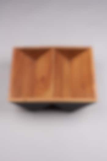 Brown Natural Wood Small Tray (Set of 2) by Tessera
