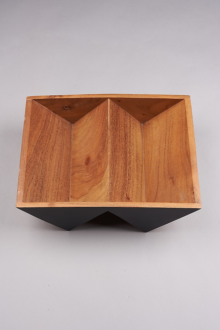 Brown Natural Wood Small Tray (Set of 2) by Tessera