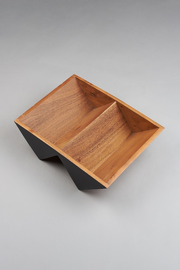 Brown Natural Wood Small Tray (Set of 2) by Tessera at Pernia's Pop Up Shop