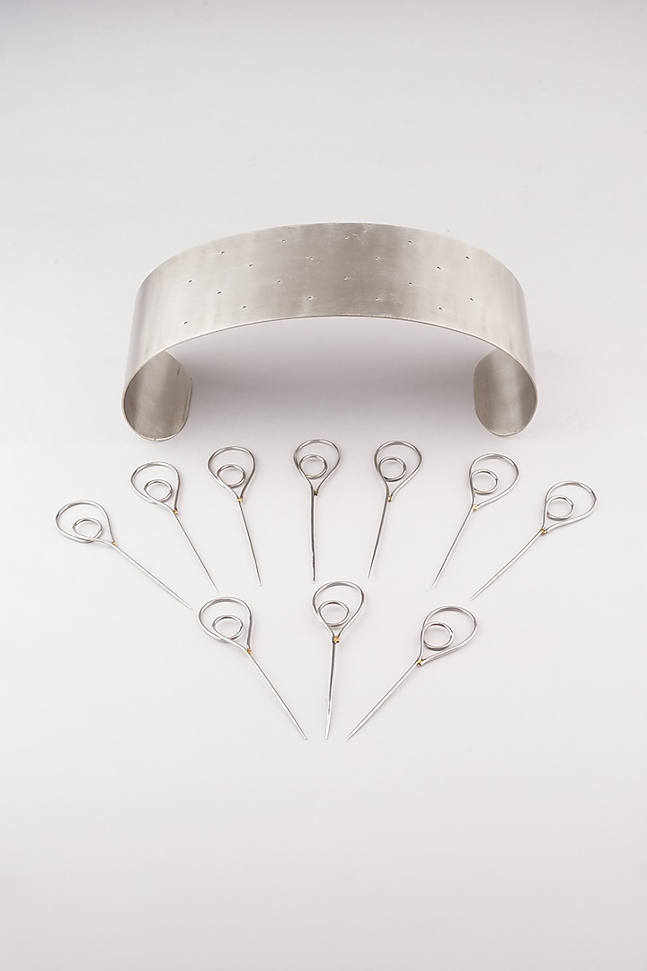 Silver Stainless Steel Stand  by Tessera at Pernia's Pop Up Shop