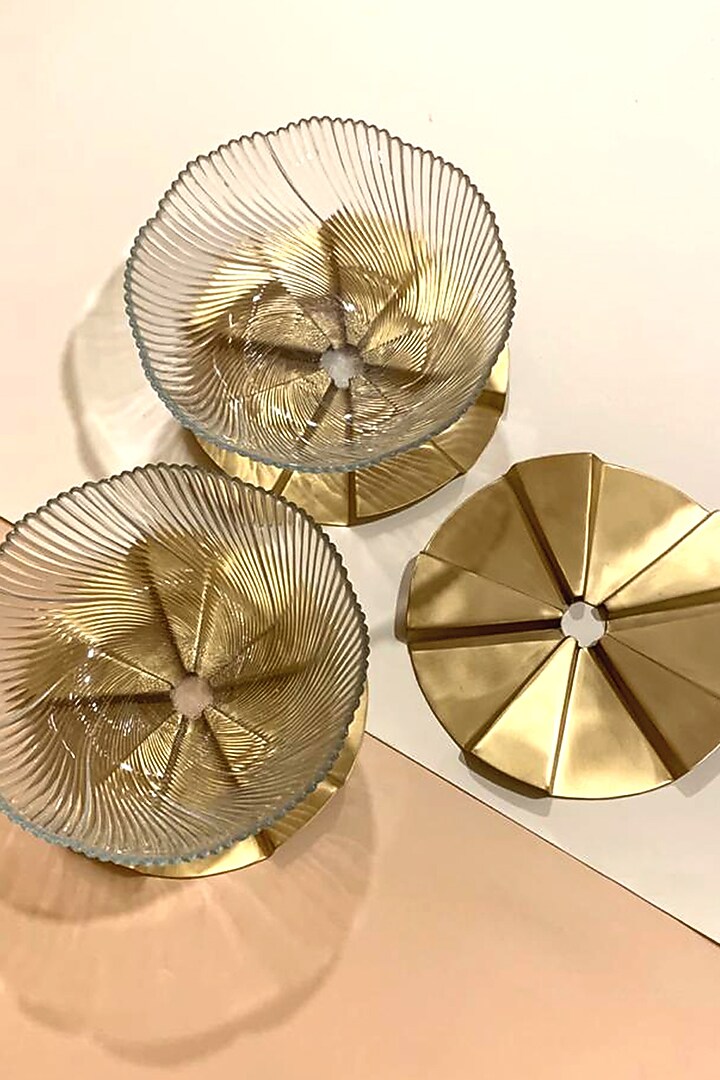 Bronze Matt Brass Trivets (Set Of 3) by Tessera at Pernia's Pop Up Shop