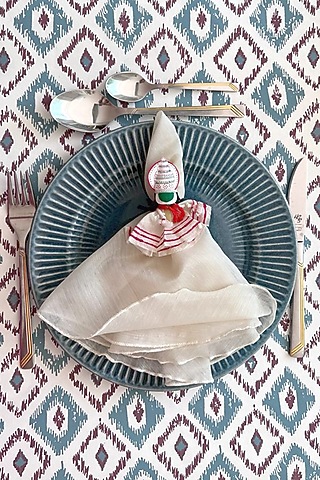 Off-White Cotton Silk Napkins (Set of 6) by Tessera