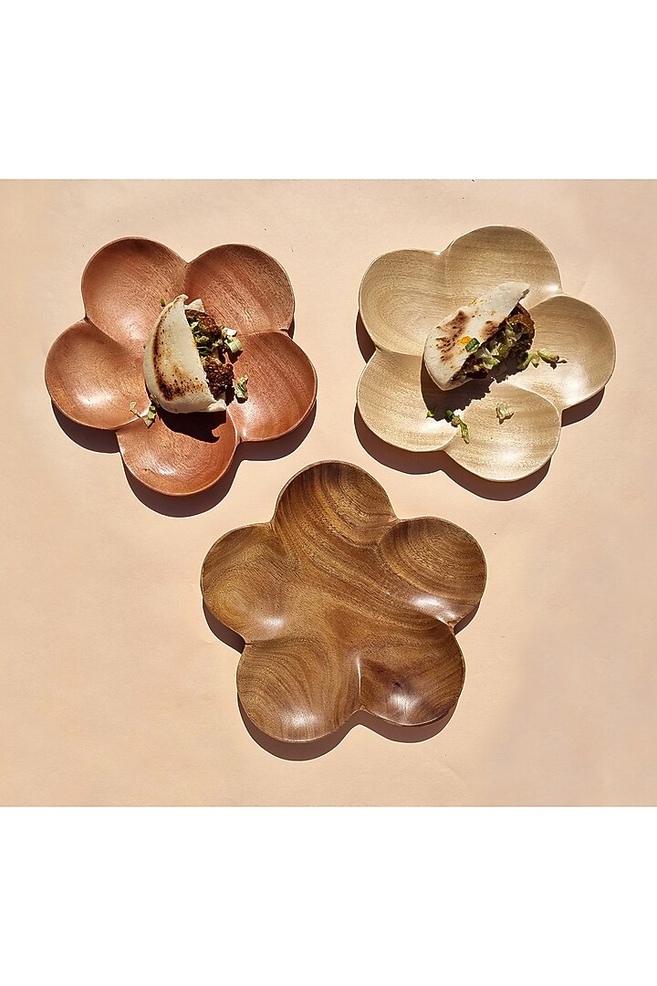 Red Flower-Shaped Plates (Set of 2) by Tessera at Pernia's Pop Up Shop