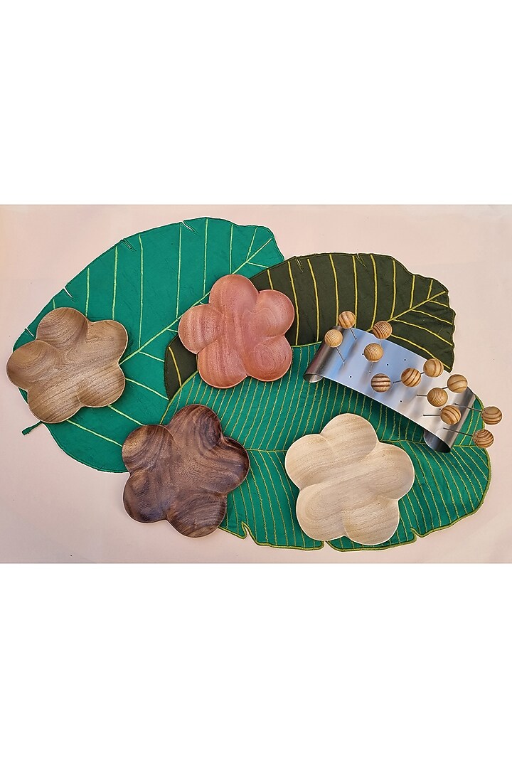 Red Flower-Shaped Plates (Set of 2) by Tessera at Pernia's Pop Up Shop