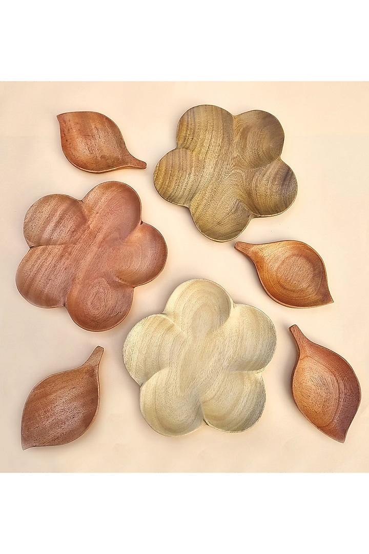 Walnut-Brown Wooden Plates (Set of 2) by Tessera at Pernia's Pop Up Shop