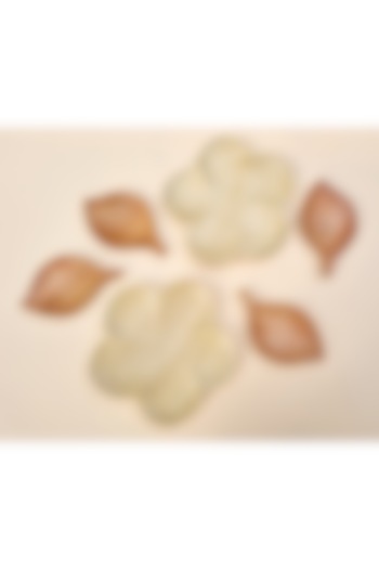 White Flower-Shaped Plates (Set of 2) by Tessera at Pernia's Pop Up Shop