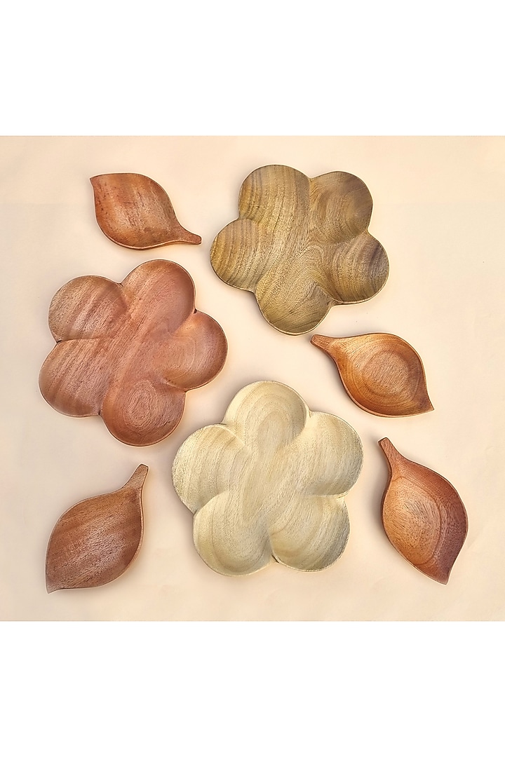 White Flower-Shaped Plates (Set of 2) by Tessera at Pernia's Pop Up Shop