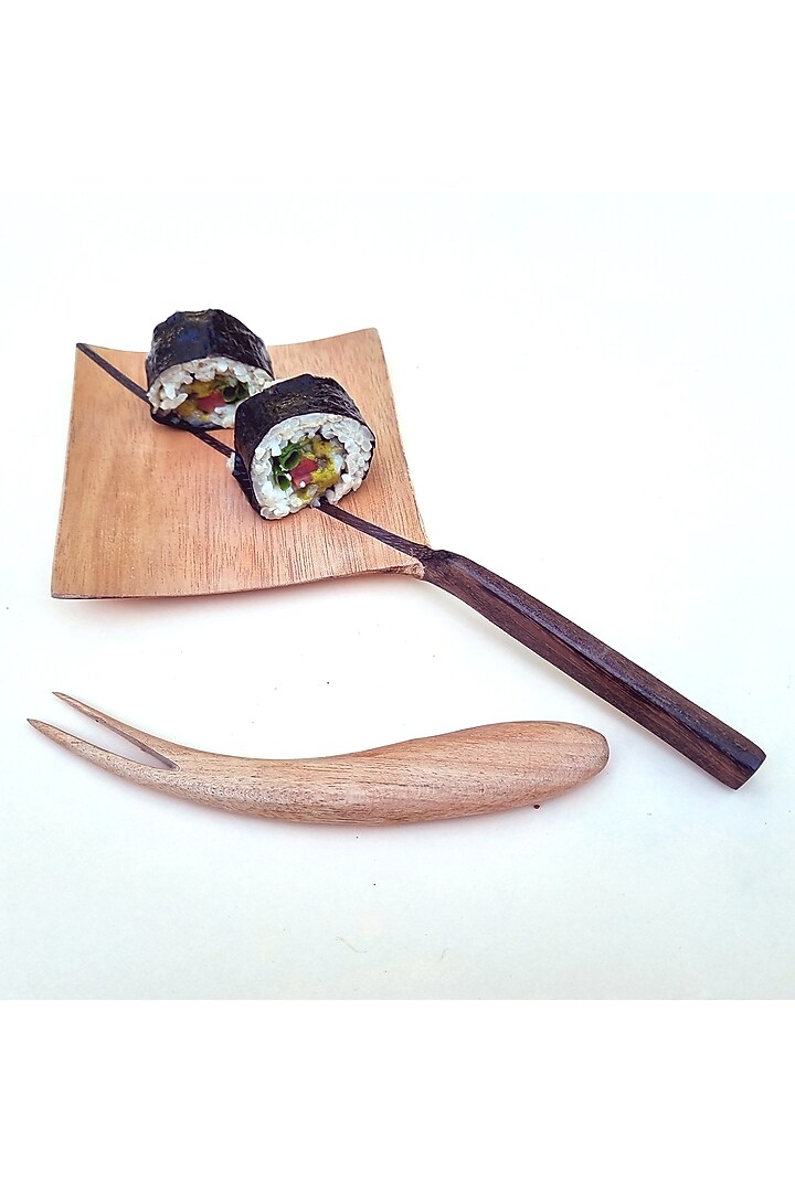 Walnut-Brown Kite-Shaped Servers (Set of 3) by Tessera at Pernia's Pop Up Shop