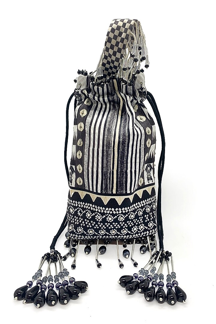 Black & White Embroidered Bag by The Garnish Company at Pernia's Pop Up Shop