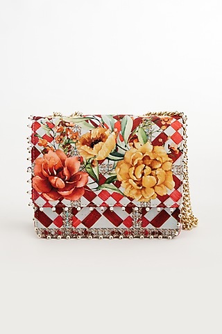 Multi-colored Cotton Canvas Printed Sling Bag by The Garnish Company