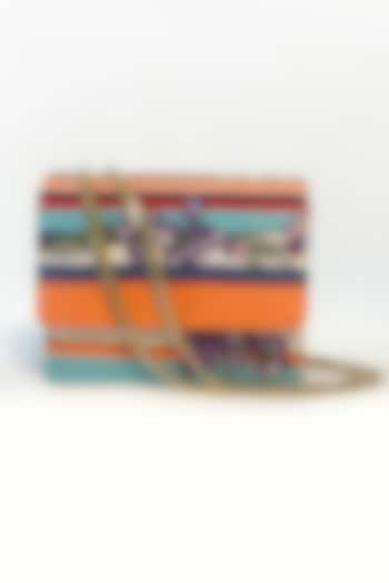 Multi-Colored Striped Sling Bag by The Garnish Company