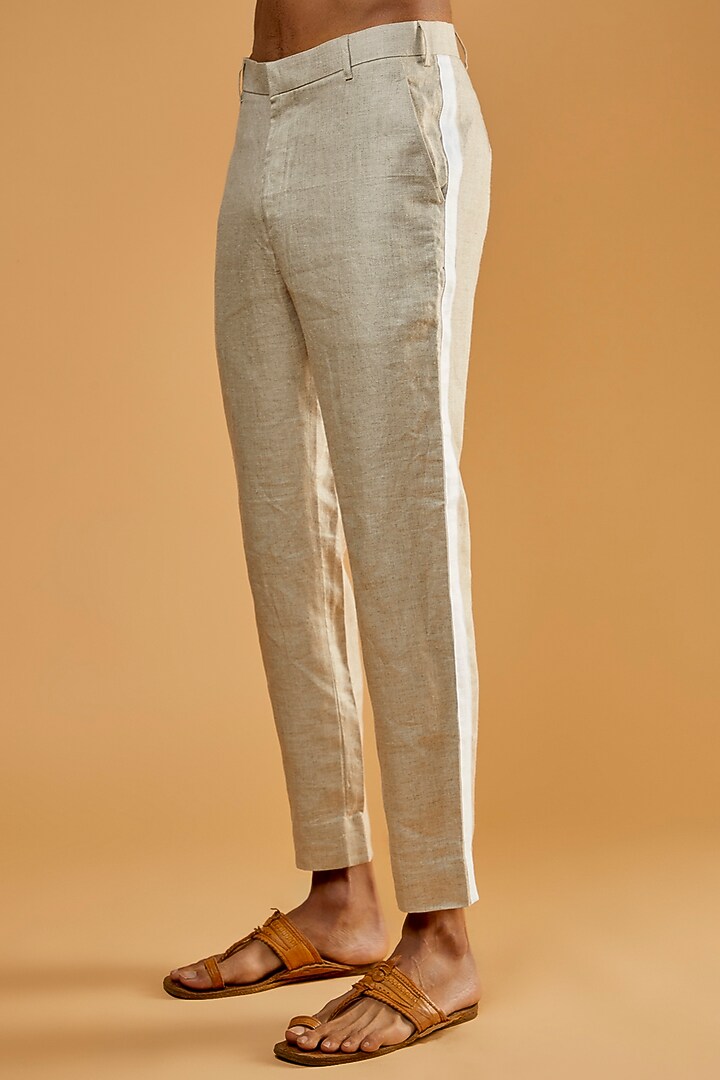Bush Green Hemp Embroidered Party Wear Shirt by The Harra Label at Pernia's Pop Up Shop