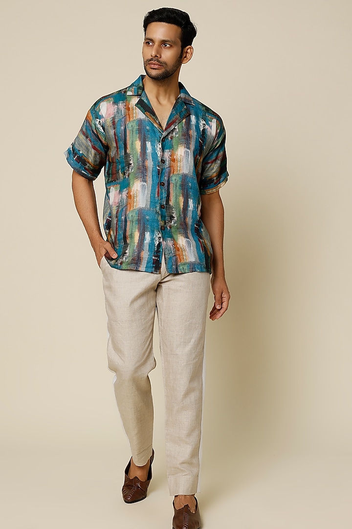 Multi-Colored Printed Shirt by The Harra Label