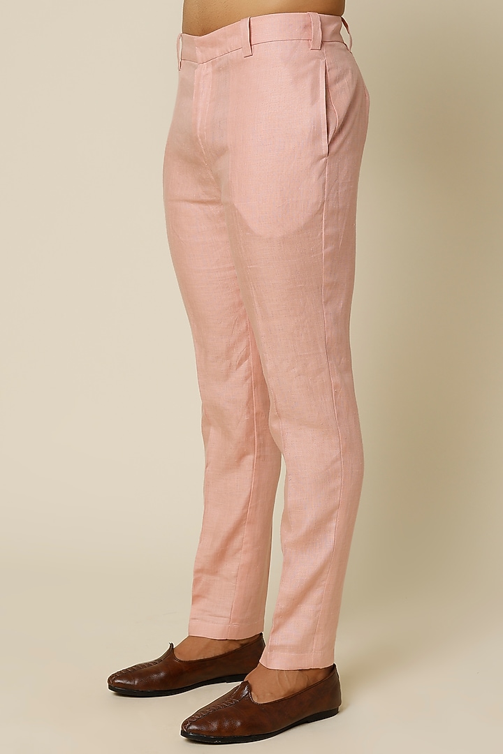 Pink Hemp Aari Embroidered Kurta Set by The Harra Label at Pernia's Pop Up Shop
