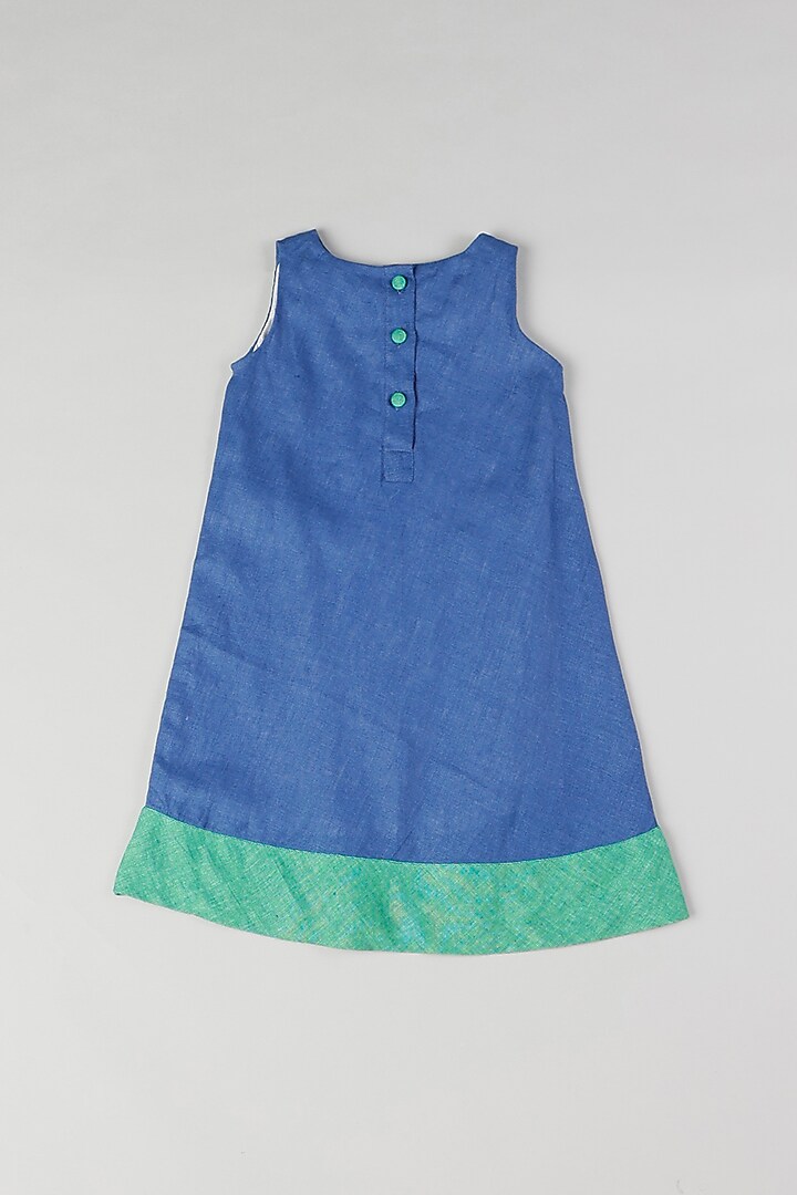 Cobalt Blue Linen A-Line Dress by THE HAPPY POLKA at Pernia's Pop Up Shop