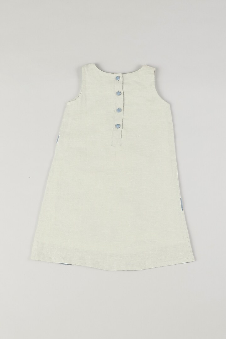 Pale Green Linen Dress by THE HAPPY POLKA at Pernia's Pop Up Shop