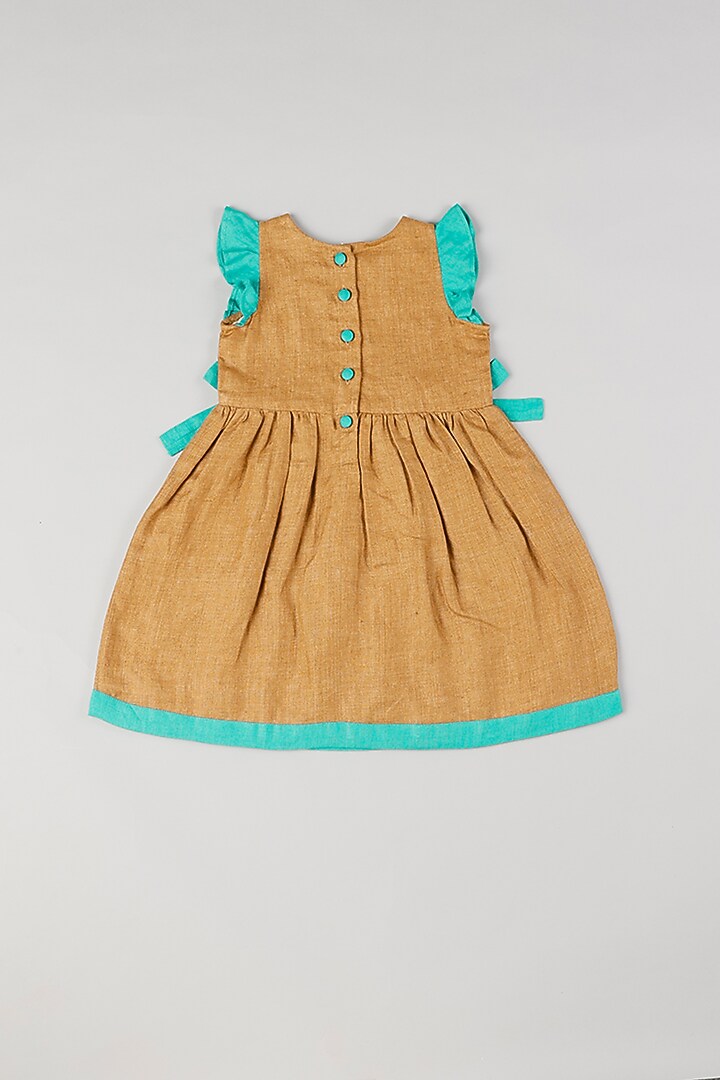 Chocolate Brown Linen Dress by THE HAPPY POLKA at Pernia's Pop Up Shop