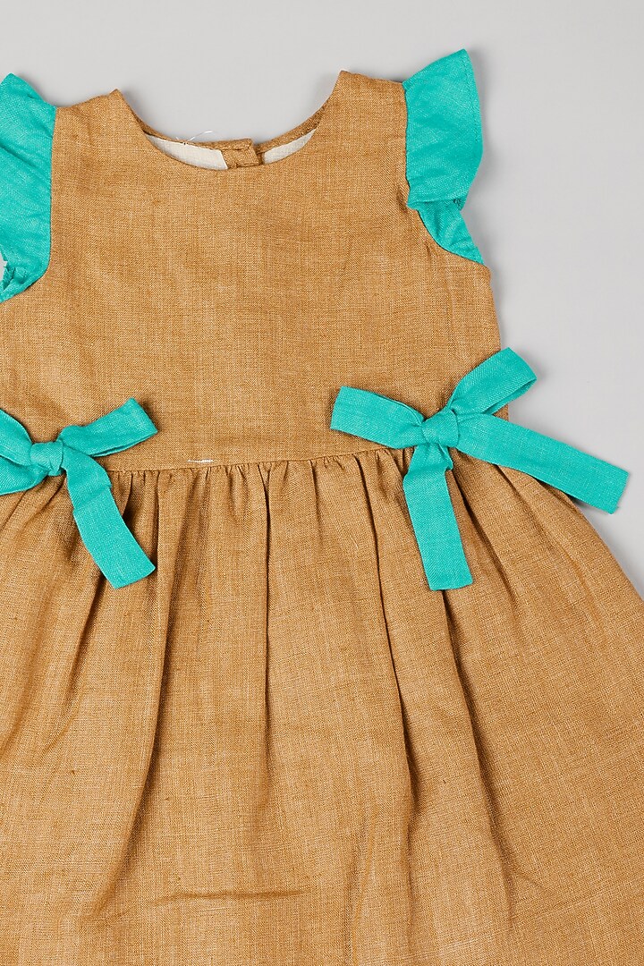 Chocolate Brown Linen Dress by THE HAPPY POLKA at Pernia's Pop Up Shop
