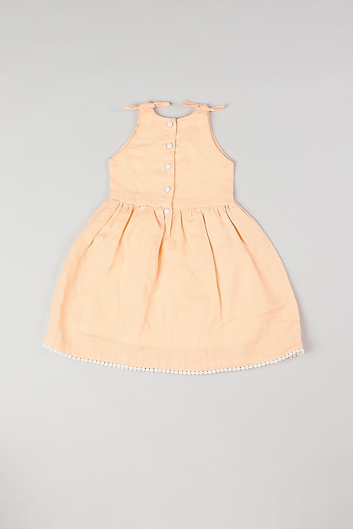 Peach Knee-Length Dress by THE HAPPY POLKA at Pernia's Pop Up Shop