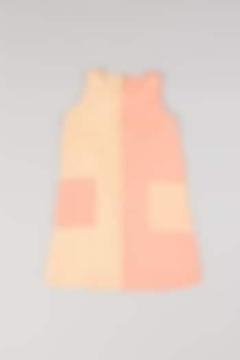 Pastel Orange & Peach Color-Blocked Dress by THE HAPPY POLKA at Pernia's Pop Up Shop