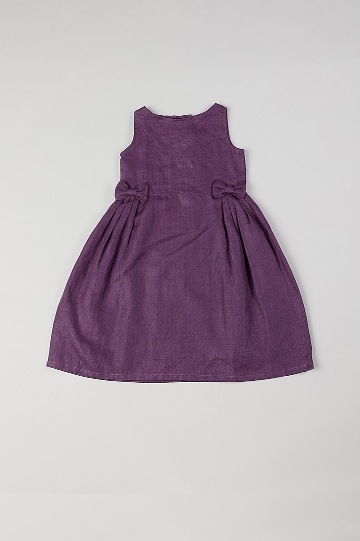 Purple Linen Dress by THE HAPPY POLKA at Pernia's Pop Up Shop