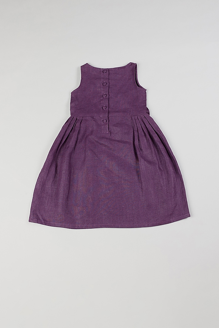 Purple Linen Dress by THE HAPPY POLKA at Pernia's Pop Up Shop
