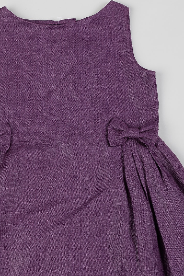 Purple Linen Dress by THE HAPPY POLKA at Pernia's Pop Up Shop
