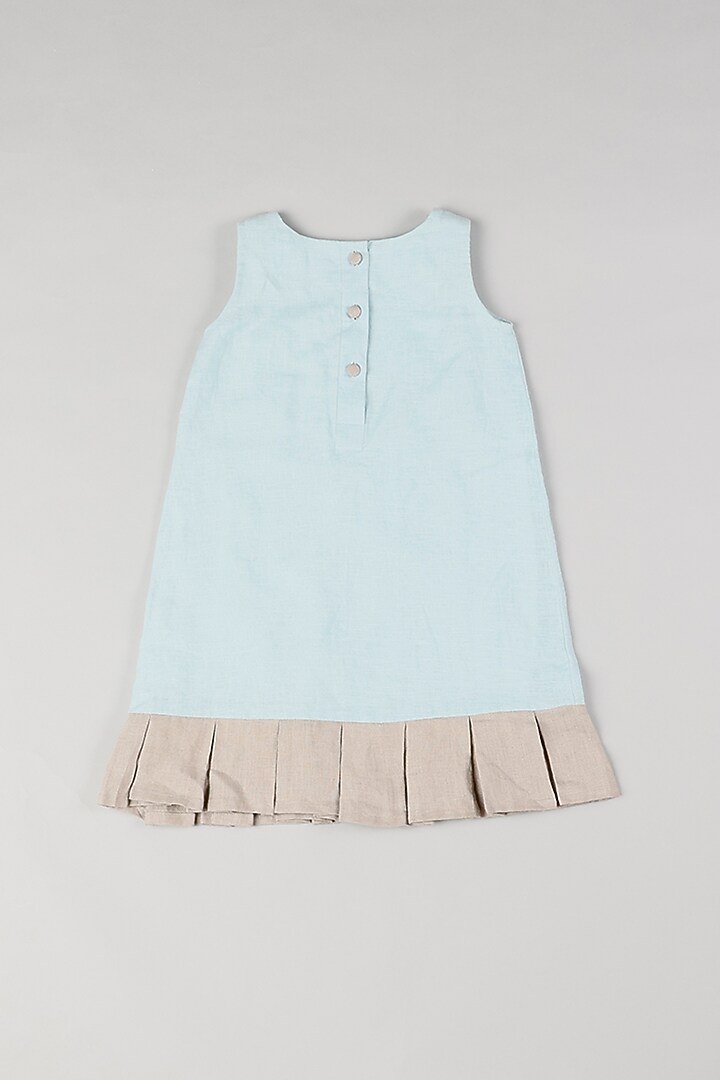 Pale Blue Linen Dress by THE HAPPY POLKA at Pernia's Pop Up Shop