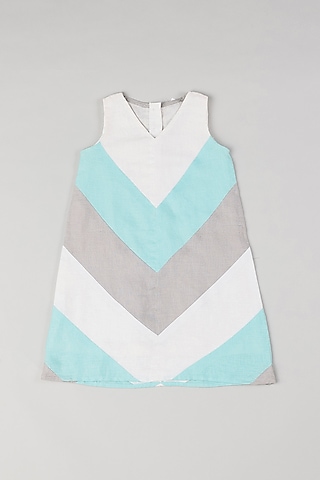 Multi-Colored Dress With Color-Blocking by THE HAPPY POLKA