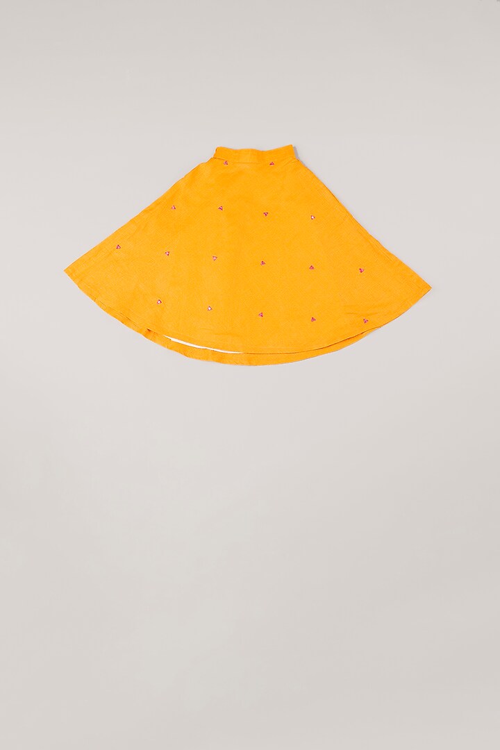 Yellow Embroidered Lehenga Set by THE HAPPY POLKA at Pernia's Pop Up Shop