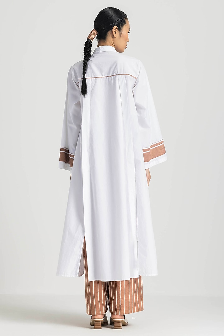 White Cotton Poplin Tunic Set by Three at Pernia's Pop Up Shop