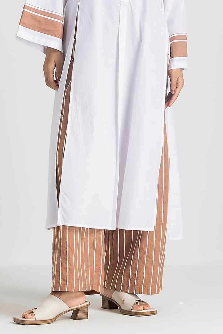 White Cotton Poplin Tunic Set by Three at Pernia's Pop Up Shop