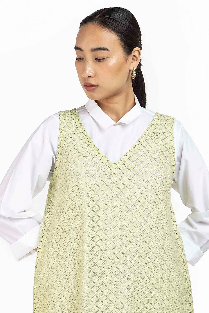 Pale Lime Lace Summer Dress by Three at Pernia's Pop Up Shop