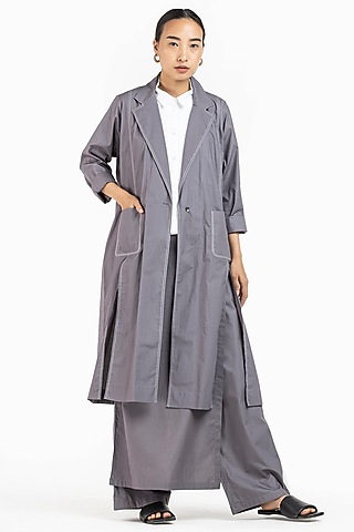 Granite Poplin Jacket Set by Three