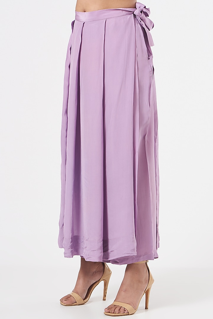 Lavender Striped Jacket Set by Three at Pernia's Pop Up Shop