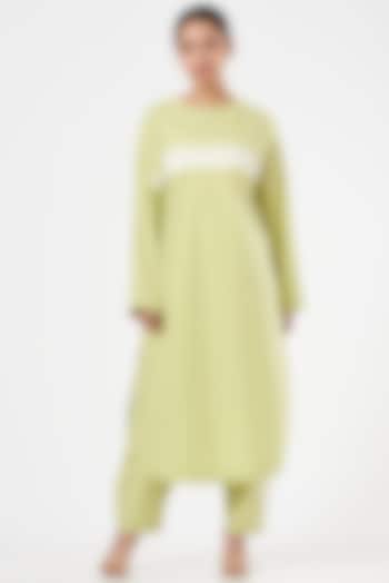 Mint Green Striped Long Jumper Set by Three at Pernia's Pop Up Shop