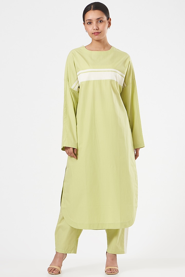 Mint Green Striped Long Jumper Set by Three at Pernia's Pop Up Shop