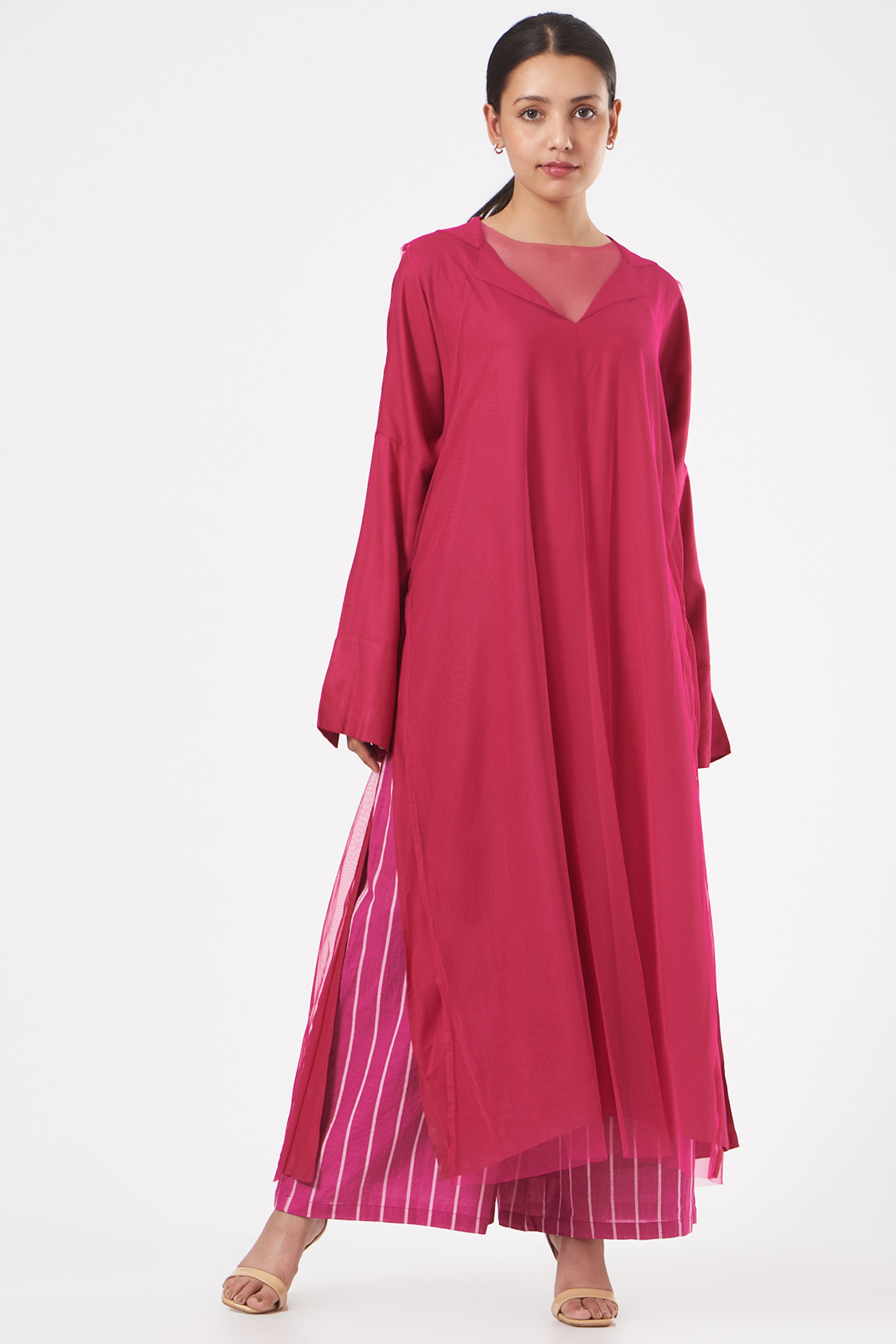 Fuchsia Tencel Tunic Set by Three