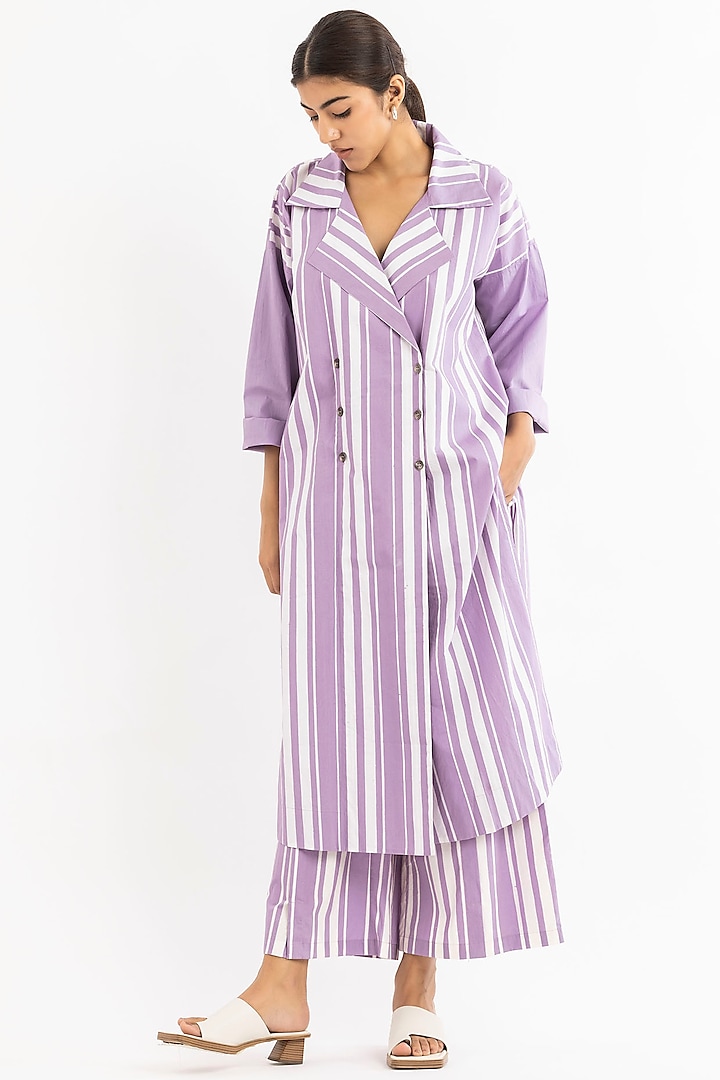 Lavender Cotton Poplin Tunic by Three at Pernia's Pop Up Shop