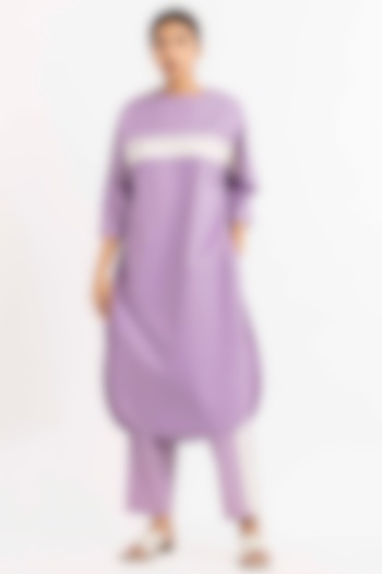 Lavender Cotton Poplin Panelled Tunic by Three at Pernia's Pop Up Shop