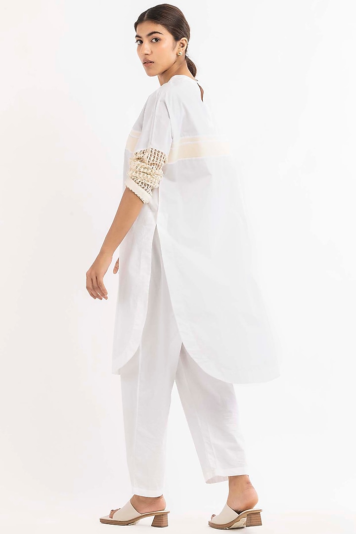 White Cotton Poplin Tunic by Three at Pernia's Pop Up Shop