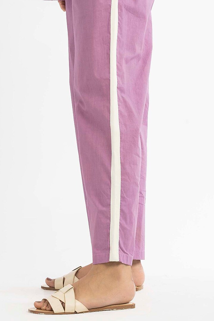 Mauve Poplin Pants by Three at Pernia's Pop Up Shop